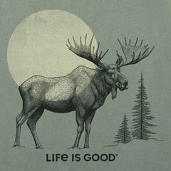 Men's Moose Sunrise Long Sleeve Crusher Tee