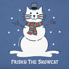 Women's Frisky the Snowcat Long Sleeve Crusher Tee