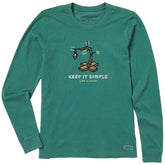 Women's Keep it Simple Christmas Tree Long Sleeve Crusher Tee