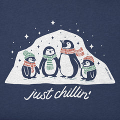 Women's Just Chillin' Penguin Fam Short Sleeve Crusher Tee