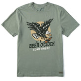Men's It's Beer O Clock Somewhere Short Sleeve Crusher Tee