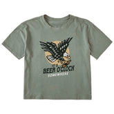 Women's It's Beer O Clock Somewhere Short Sleeve Crusher Boxy Tee