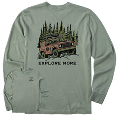 Men's Explore More Vehicle Long Sleeve Crusher Tee