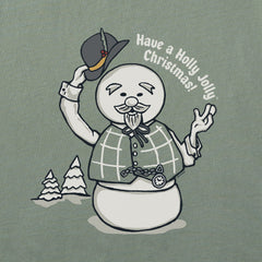 Men's Sam Have a Holly Jolly Christmas Long Sleeve Crusher Tee