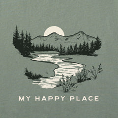Men's My Happy Place River Short Sleeve Crusher Tee