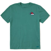 Men's Tiny little Santa Hat Short Sleeve Crusher Tee