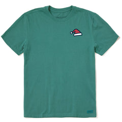 Men's Tiny little Santa Hat Short Sleeve Crusher Tee