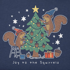 Women's Joy to the Squirrels Long Sleeve Crusher Tee