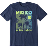 Men's Mexico La Vida es Buena Palms Short Sleeve Crusher Tee
