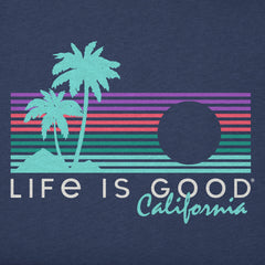Women's California Rainbow Palms Short Sleeve Crusher Tee