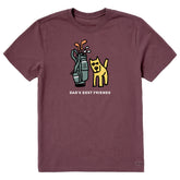 Men's Rocket Golf Dads Best Friends Short Sleeve Crusher Tee