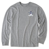 Men's Tiny Little Snowman Long Sleeve Crusher Tee