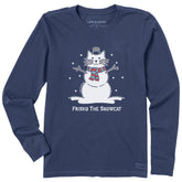 Women's Frisky the Snowcat Long Sleeve Crusher Tee