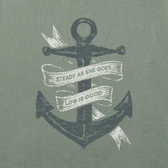 Men's Steady As She Goes Anchor Short Sleeve Crusher Tee