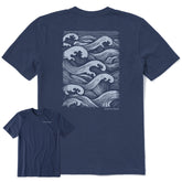 Men's Ocean Waves Short Sleeve Crusher Tee