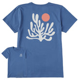 Women's Coral Sunset Short Sleeve Crusher Tee
