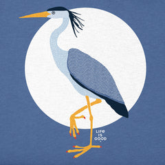 Men's Lone Heron Short Sleeve Crusher Tee