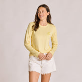 Women's Clean Stacked Branding Long Sleeve Sun Crusher Tee
