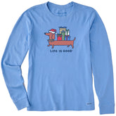 Women's Christmas Dachshund Long Sleeve Crusher Tee