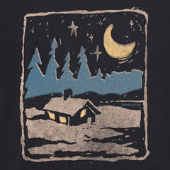 Men's Snowy Moon Cabin Short Sleeve Crusher Tee
