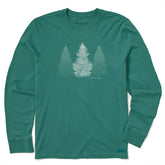 Men's Pine Trio Long Sleeve Crusher Tee