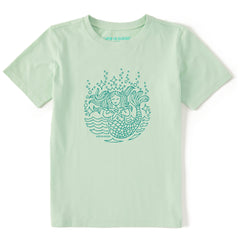 Kids Mermaid Star Short Sleeve Crusher Tee