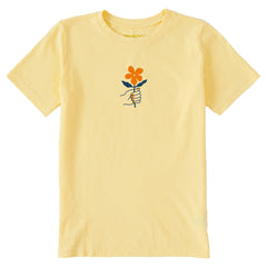 Kids Flower in Hand Short Sleeve Crusher Tee