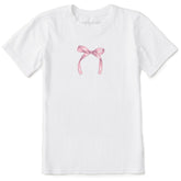 Kids Mini Ribbon Bow Short Sleeve Crusher Tee