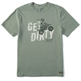Men's Get Dirty Motorbike Short Sleeve Crusher Tee