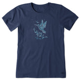 Women's It's the Little Things Hummingbird Short Sleeve Crusher Tee
