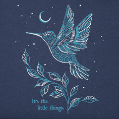 Women's It's the Little Things Hummingbird Short Sleeve Crusher Tee