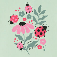 Women's It's the Little Ladybug Things Short Sleeve Crusher Tee