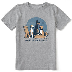 Kids Hope Ya Like Dogs Short Sleeve Crusher Tee