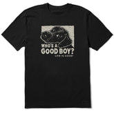 Men's Who's a Good Boy Short Sleeve Crusher Tee