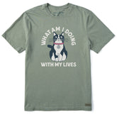 Men's What Am I Doing With My Lives Short Sleeve Crusher Tee