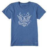 Women's Home Sweet Home USA Eagle Short Sleeve Crusher Tee