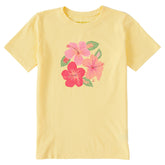 Kids Happy Hibiscus Short Sleeve Crusher Tee