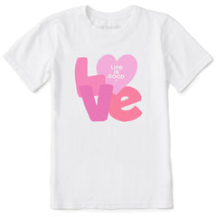 Kids Love Letters Short Sleeve Crusher Tee