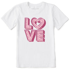 Kids Love Up in Lights Short Sleeve Crusher Tee