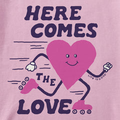 Kids Here Comes the Love Short Sleeve Crusher Tee