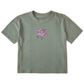 Women's Happy Heart Short Sleeve Crusher Boxy Tee