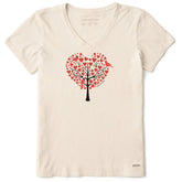 Women's Cardinals in Love Short Sleeve Crusher Vee