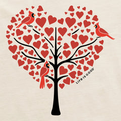 Women's Cardinals in Love Short Sleeve Crusher Vee