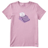 Women's All We Need is Love Typewriter Short Sleeve Crusher Tee