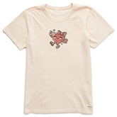 Women's Happy Heart Short Sleeve Crusher Tee