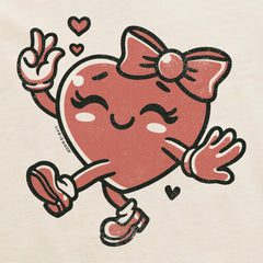Women's Happy Heart Short Sleeve Crusher Tee