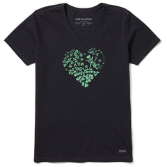 Women's Irish Heart Short Sleeve Crusher Vee