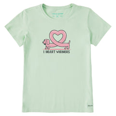 Women's I Heart Weiners Short Sleeve Crusher Tee