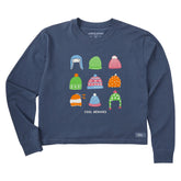 Women's Cool Beanies Long Sleeve Crusher Boxy Tee