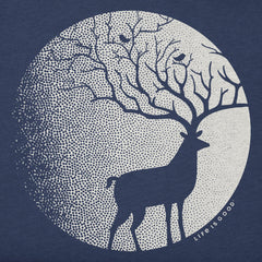 Women's Antlers in the Moonlight Short Sleeve Crusher Tee